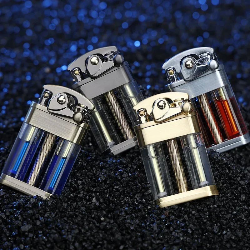 Multi-Fuel Kerosene Lighter Transparent Design for Outdoor Adventures