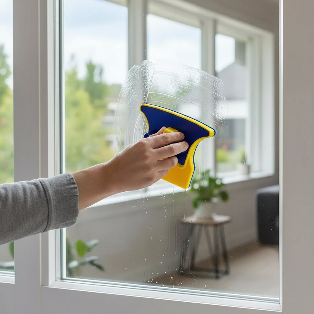 Magnetic Double-Sided Glass Cleaner with 1.2M Safety Rope