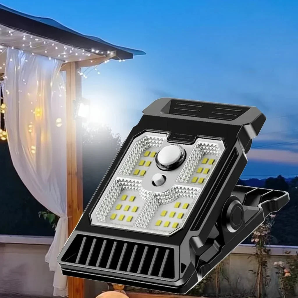 Smart Solar Clip Light for Outdoor Use