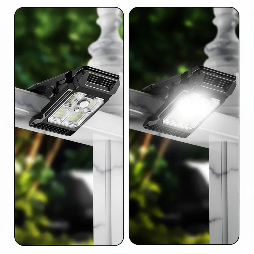Smart Solar Clip Light for Outdoor Use