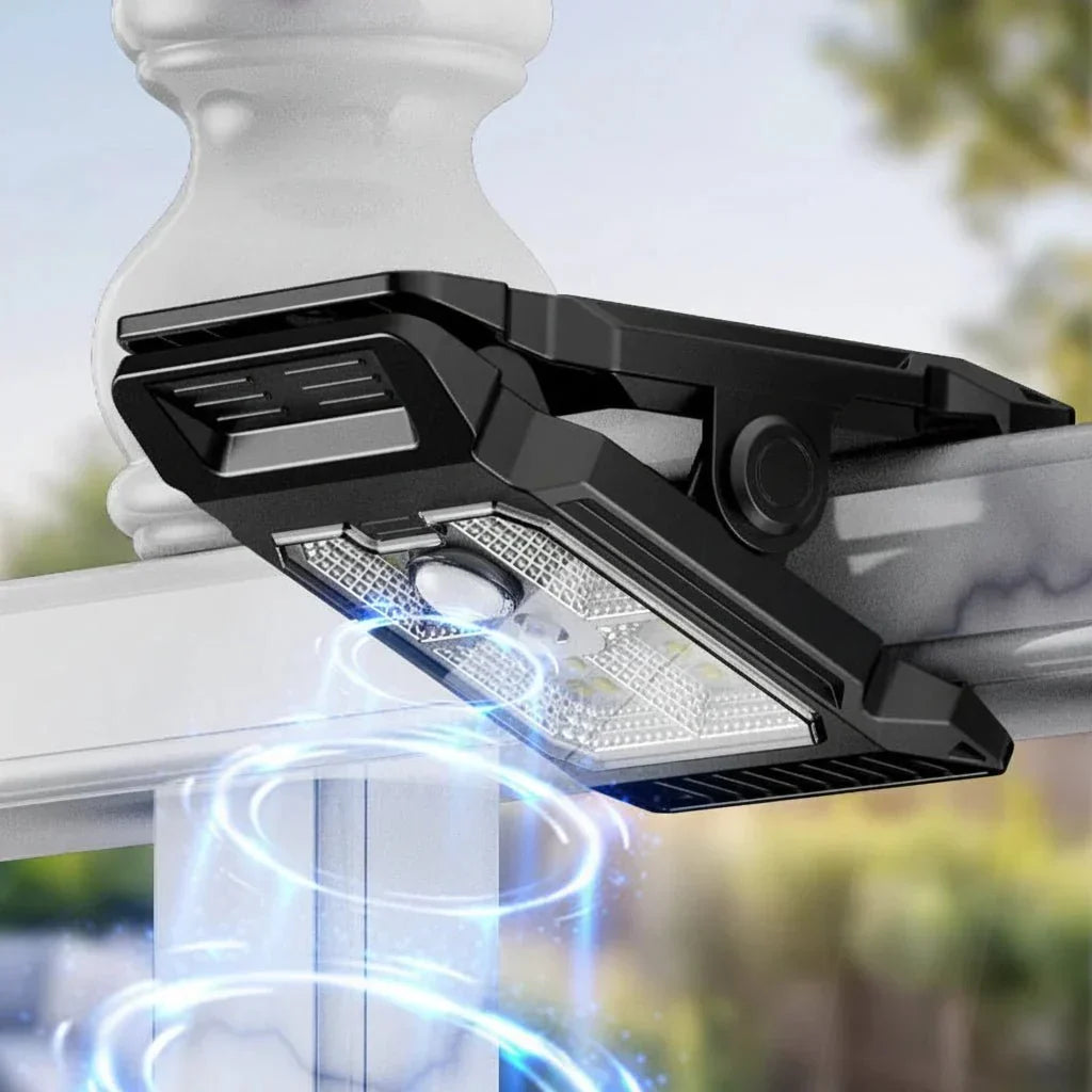 Smart Solar Clip Light for Outdoor Use
