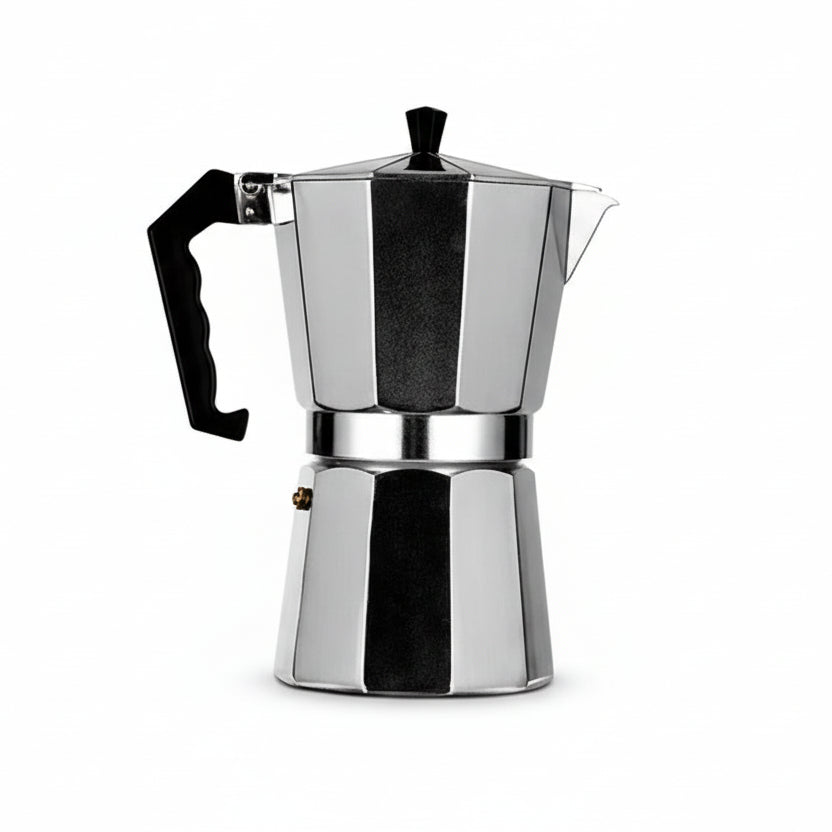 Traditional Italian Aluminum Espresso Maker for Full-Bodied Coffee