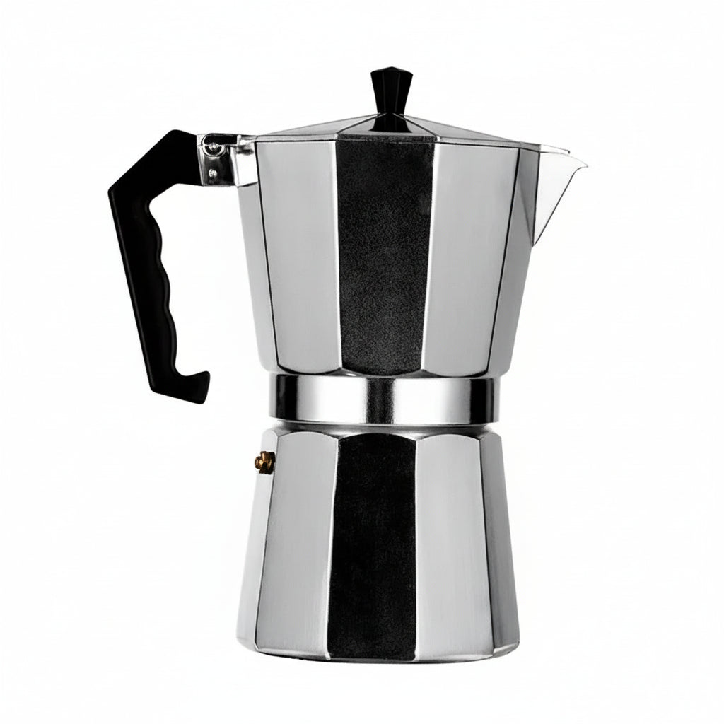 Traditional Italian Aluminum Espresso Maker for Full-Bodied Coffee