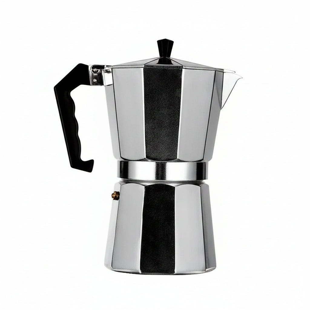 Traditional Italian Aluminum Espresso Maker for Full-Bodied Coffee