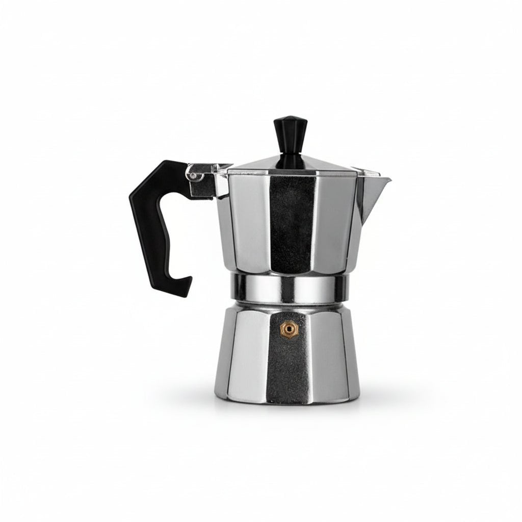 Traditional Italian Aluminum Espresso Maker for Full-Bodied Coffee