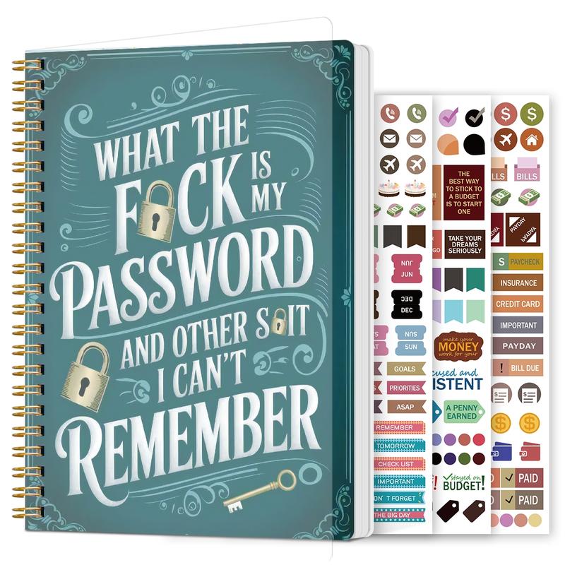 Funny Password Notebook with Lock Icons