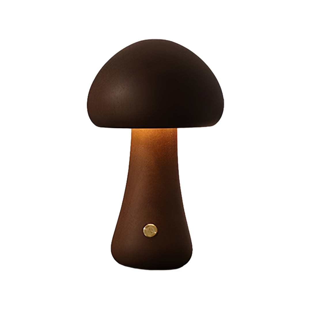 Beech Wood Mushroom Cordless LED Table Lamp