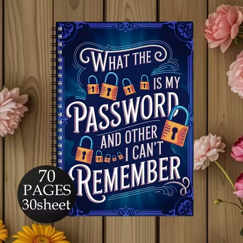 Funny Password Notebook with Lock Icons