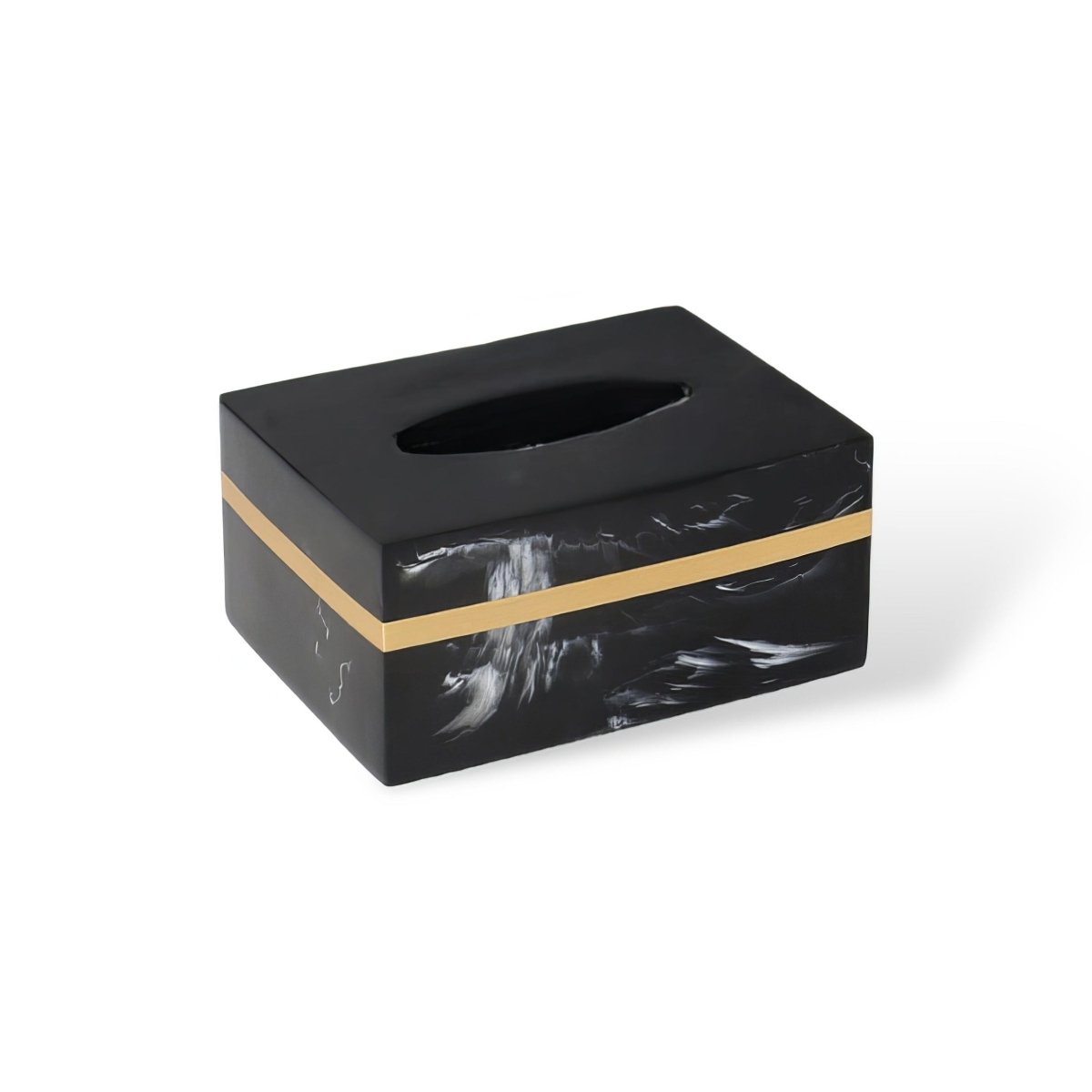 Elegant Black Marble Accent Tray for Luxury Bathroom Decor