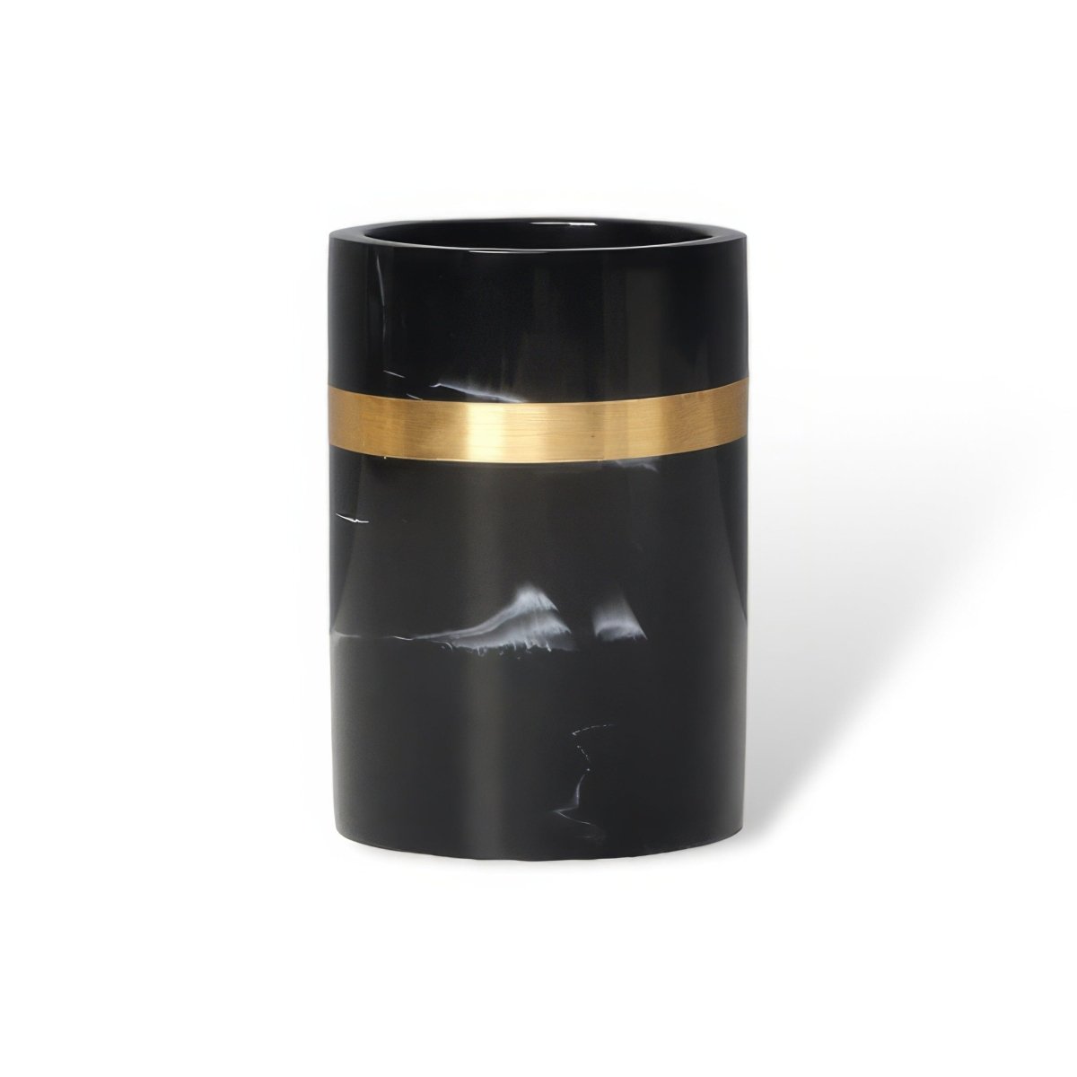 Elegant Black Marble Accent Tray for Luxury Bathroom Decor