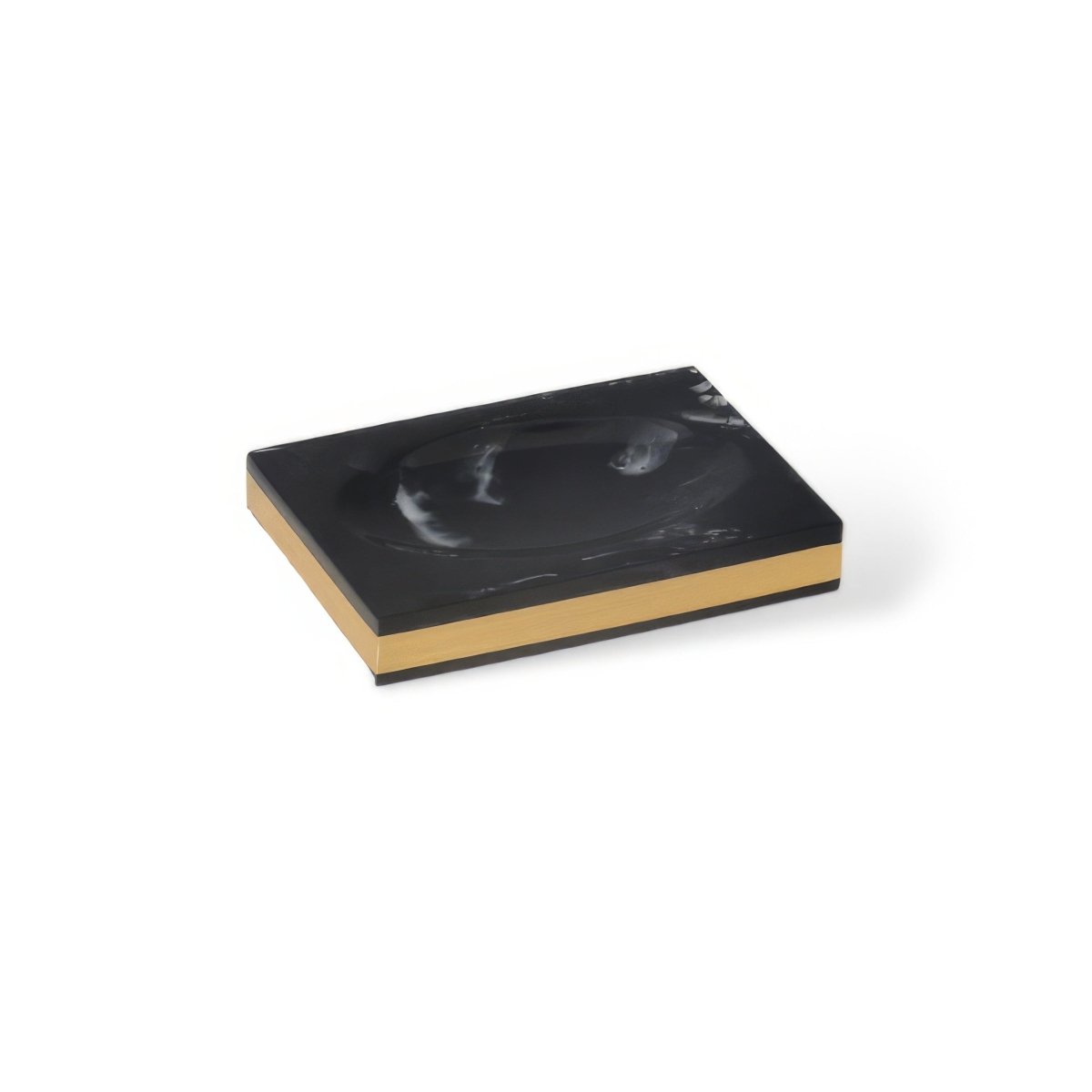 Elegant Black Marble Accent Tray for Luxury Bathroom Decor