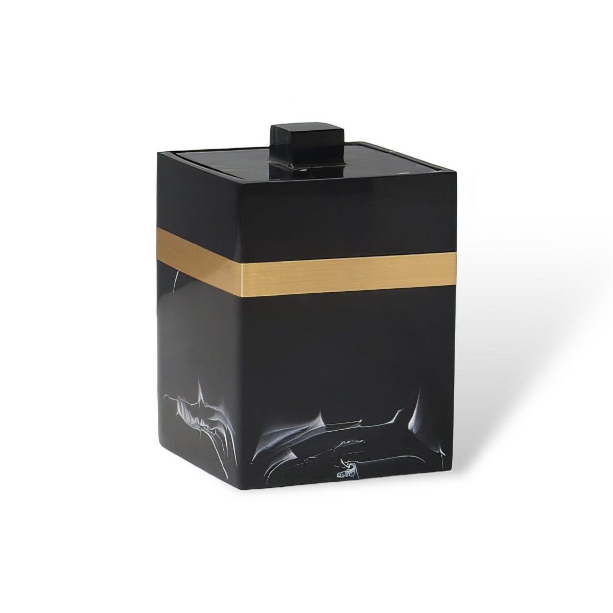 Elegant Black Marble Accent Tray for Luxury Bathroom Decor
