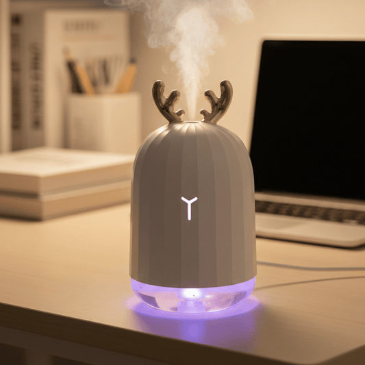 Mini Deer Humidifier, Ultra Quiet with Color LED Lights & Automatic Shutdown