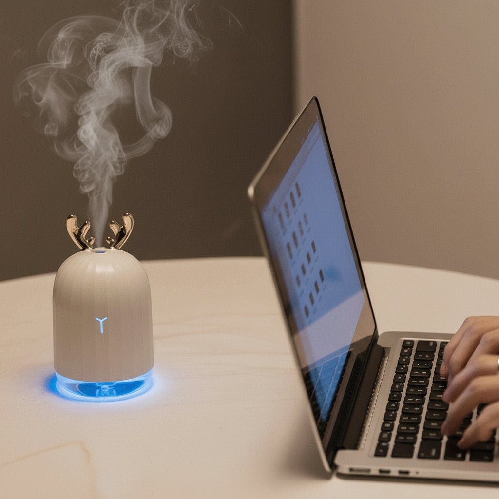 Mini Deer Humidifier, Ultra Quiet with Color LED Lights & Automatic Shutdown