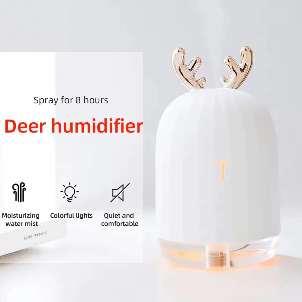 Mini Deer Humidifier, Ultra Quiet with Color LED Lights & Automatic Shutdown