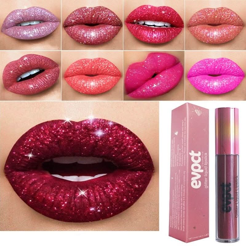 Waterproof Glitter Lipstick for Radiant, Long-Lasting Shine