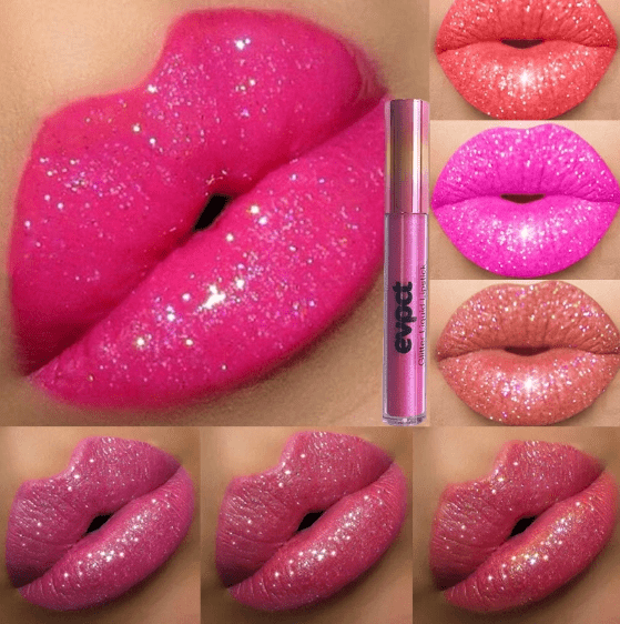 Waterproof Glitter Lipstick for Radiant, Long-Lasting Shine