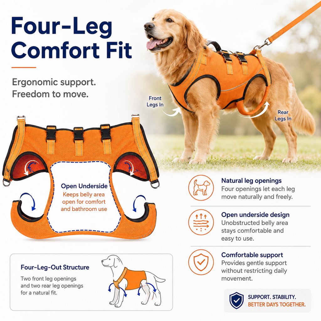 Full-Body Dog Mobility Support Harness