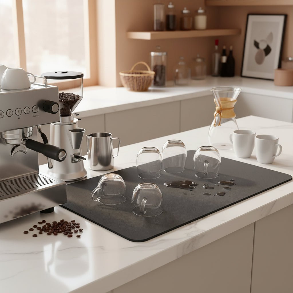 Diatomite Kitchen Draining Mat with Rapid Evaporation Design