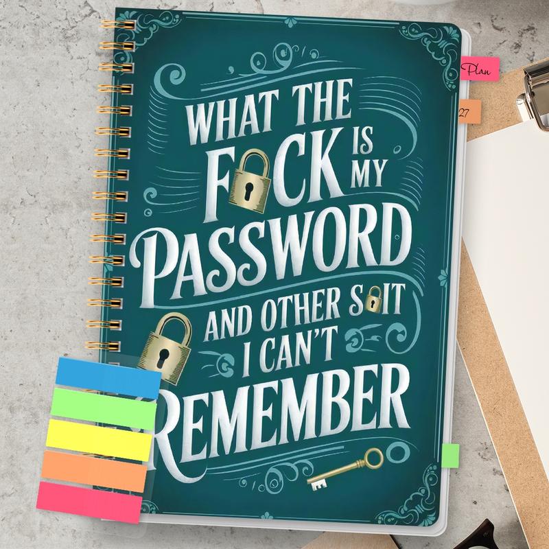 Funny Password Notebook with Lock Icons