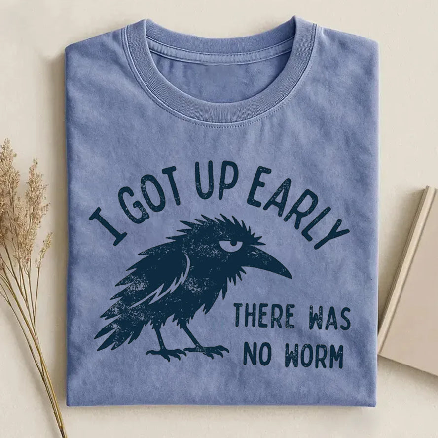 Vintage Grumpy Crow Graphic T-Shirt