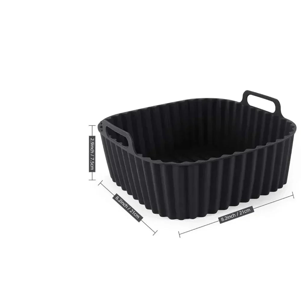 Premium Silicone Air Fryer Liners, Non-Stick Square Mats for 4–7 QT Ovens