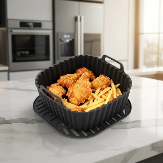 Premium Silicone Air Fryer Liners, Non-Stick Square Mats for 4–7 QT Ovens