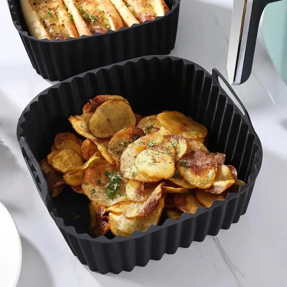 Premium Silicone Air Fryer Liners, Non-Stick Square Mats for 4–7 QT Ovens