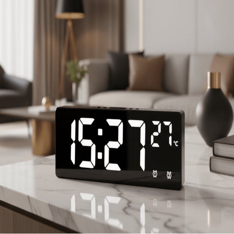 Voice Control Digital Alarm Clock with Dual Alarms