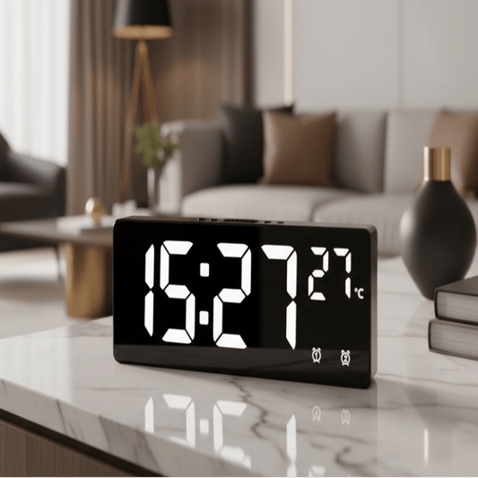Voice Control Digital Alarm Clock with Dual Alarms