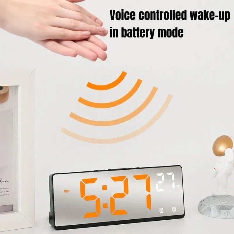 Voice Control Digital Alarm Clock with Dual Alarms