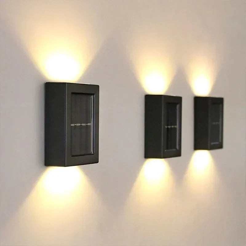 Solar LED Wall Lamps – Wireless IP65 Outdoor Lighting with Warm & White Light Options