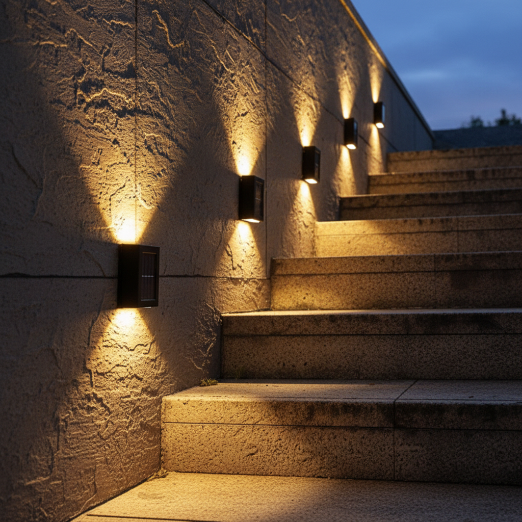 Solar LED Wall Lamps – Wireless IP65 Outdoor Lighting with Warm & White Light Options