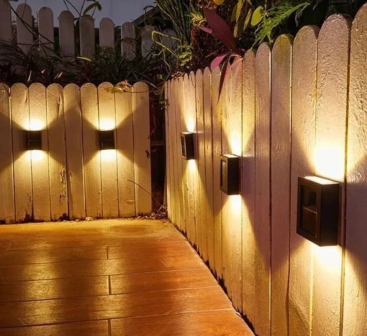 Solar LED Wall Lamps – Wireless IP65 Outdoor Lighting with Warm & White Light Options