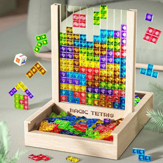 Tetris Board – Wooden Puzzle Game for Kids and Adults – Sustainable Brain Training Fun