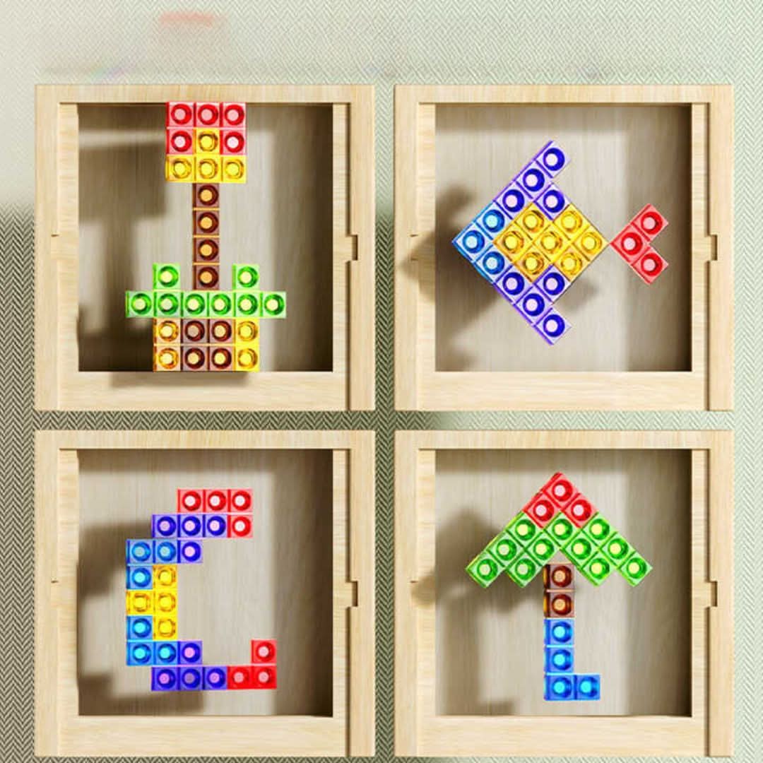 Tetris Board – Wooden Puzzle Game for Kids and Adults – Sustainable Brain Training Fun