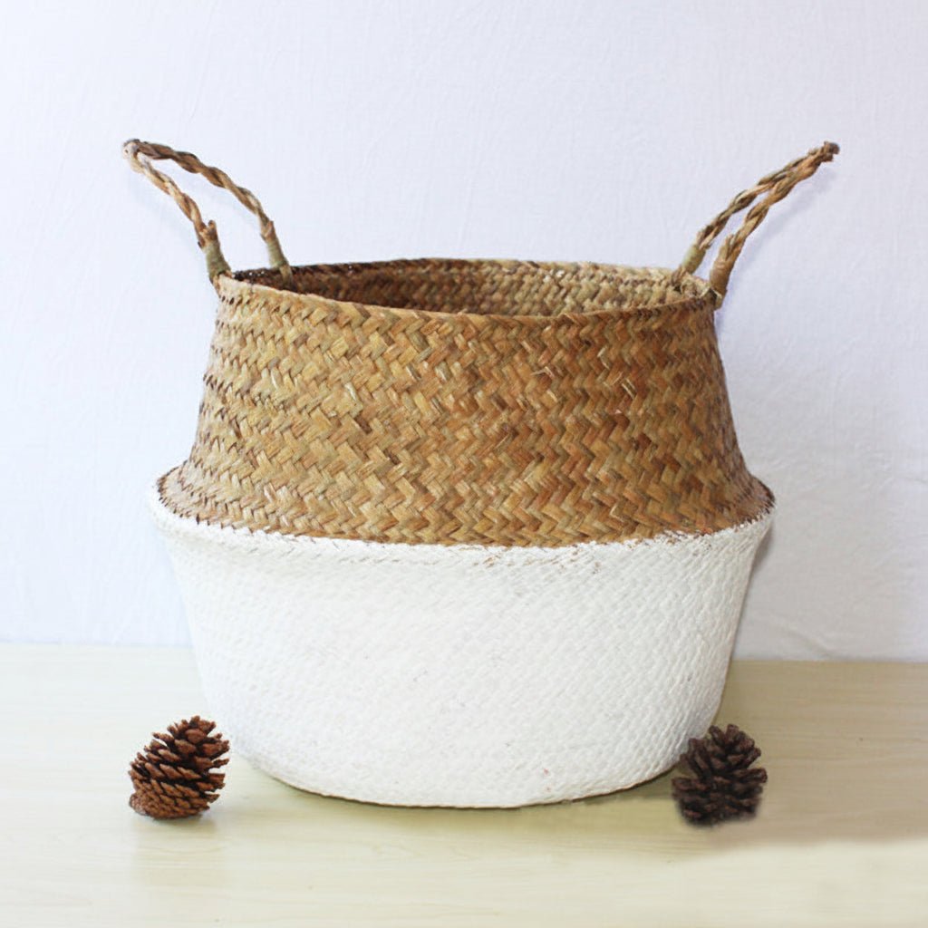 Handmade Bamboo Wicker Basket Foldable Storage and Planter