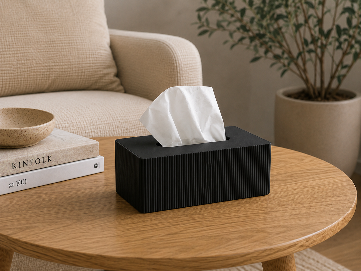 Fluted Tissue Box Cover