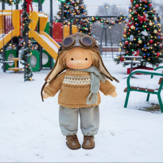 Handmade Waldorf Doll Made of Cotton