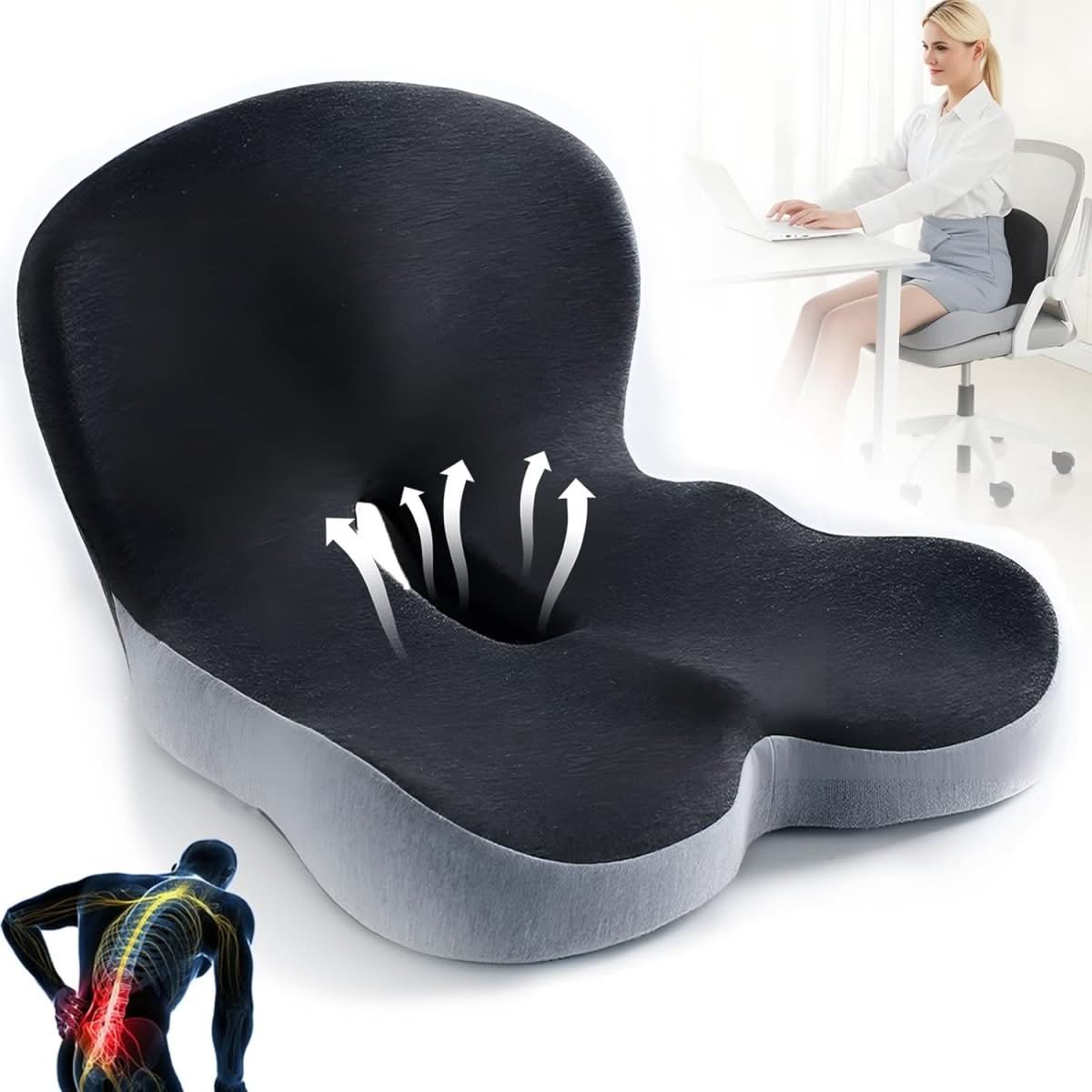 Ergonomic Memory Foam Seat Cushion for Everyday Comfort