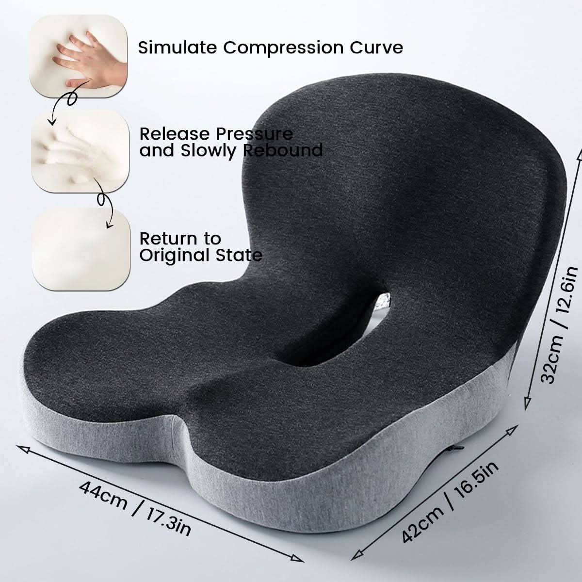 Ergonomic Memory Foam Seat Cushion for Everyday Comfort