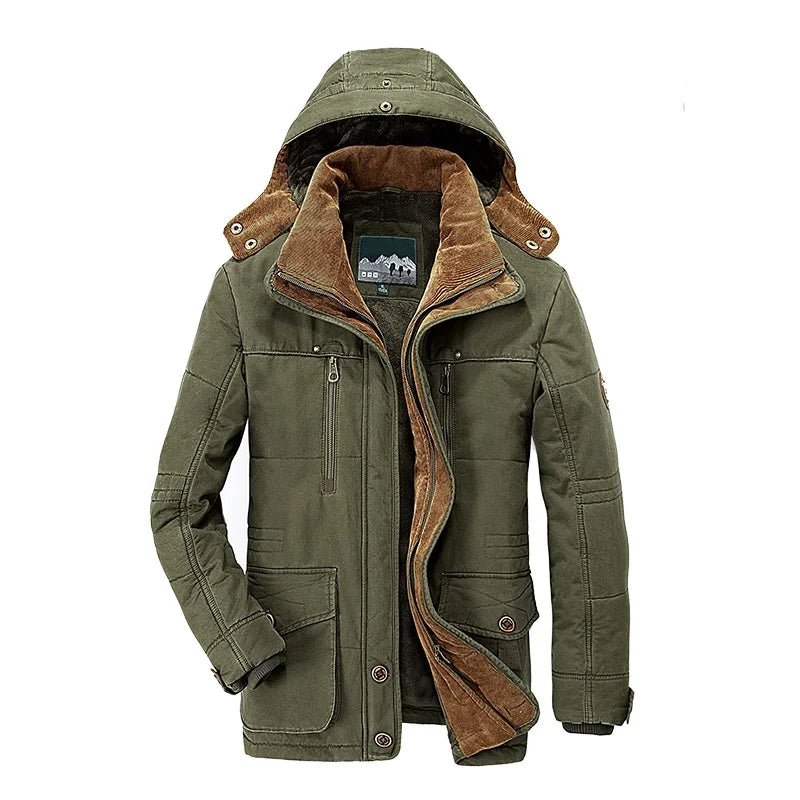 Sustainable Men's Insulated Winter Jacket with Rain Resistant Finish