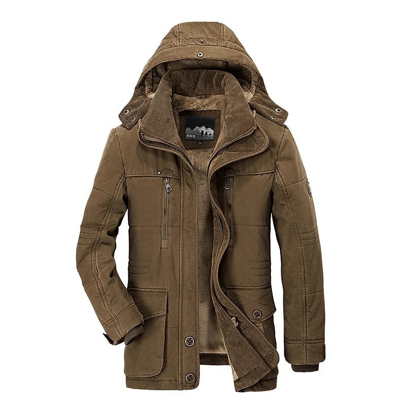 Sustainable Men's Insulated Winter Jacket with Rain Resistant Finish