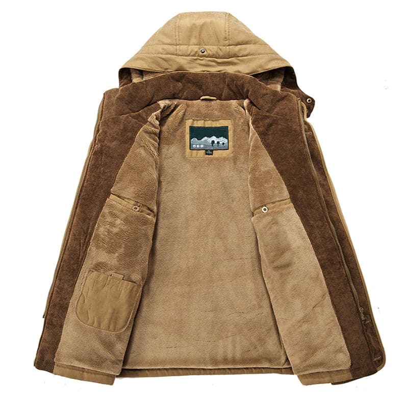 Sustainable Men's Insulated Winter Jacket with Rain Resistant Finish