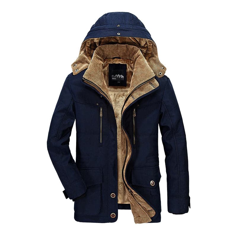 Sustainable Men's Insulated Winter Jacket with Rain Resistant Finish