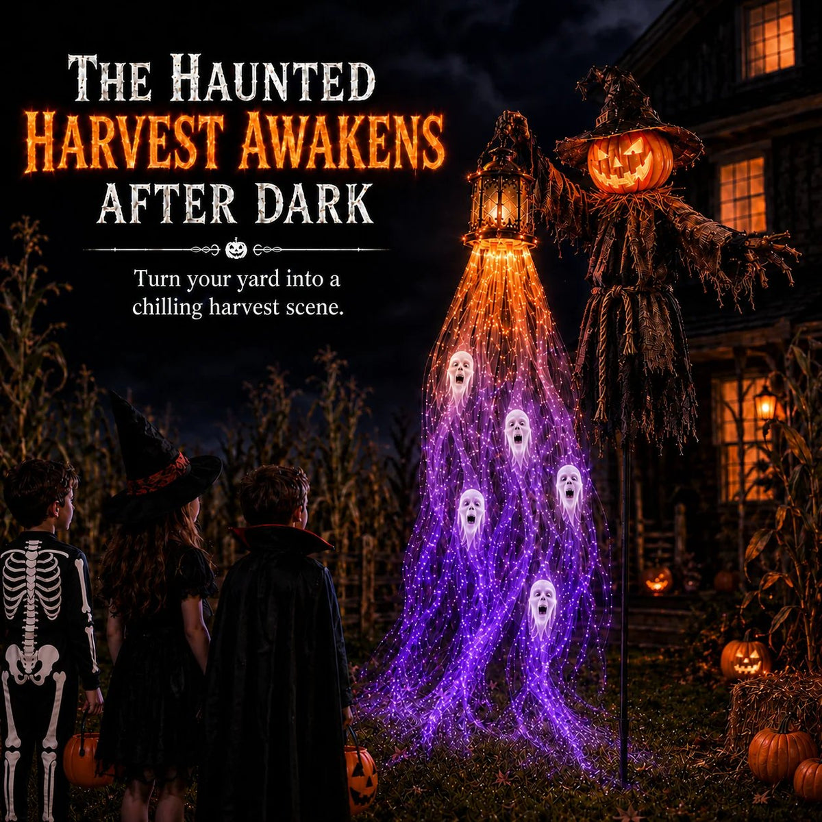 Animated Headless Horseman Halloween Garden Light