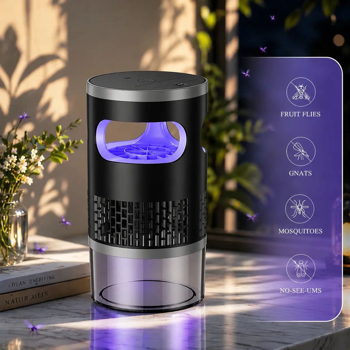 Indoor Insect Trap with Light and Suction