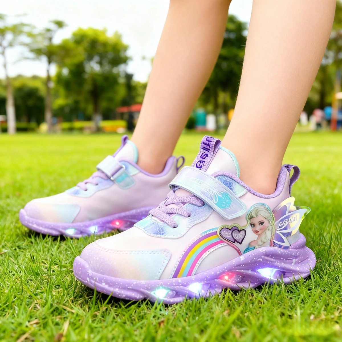LED Princess Sneakers with Child-Safe Traction Control