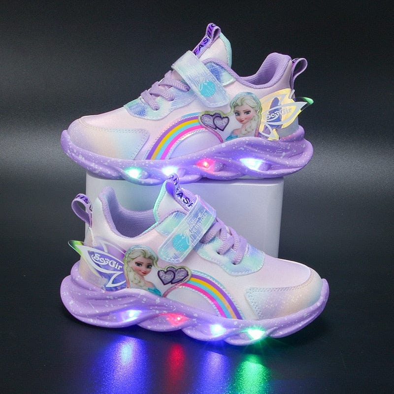 LED Princess Sneakers with Child-Safe Traction Control