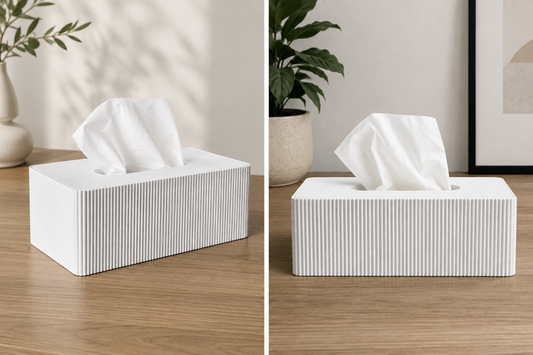 Fluted Tissue Box Cover